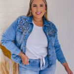 Jaqueta jeans  bordada